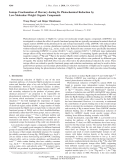 Isotope Fractionation of Mercury during Its Photochemical Reduction