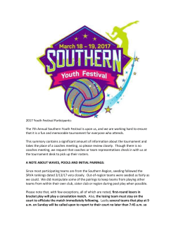 Dear Club Directors - Southern Volleyball Center