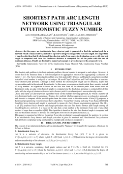 shortest path arc length network using triangular intuitionistic fuzzy