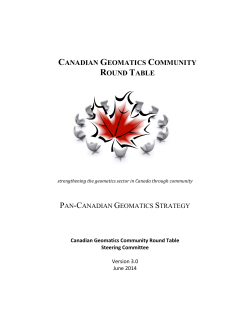Pan-Canadian Geomatics Strategy