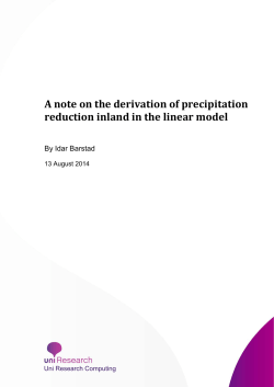 A note on the derivation of precipitation reduction