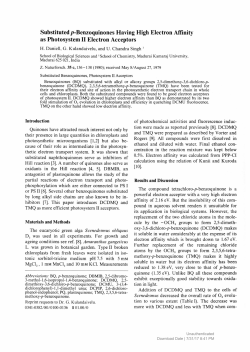Substituted p-Benzoquinones Having High Electron