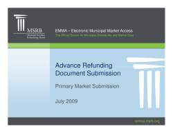 Advance Refunding Advance Refunding Document