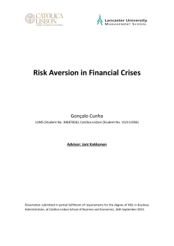 Risk Aversion in Financial Crises