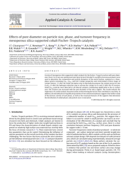 Effects of pore diameter on particle size, phase, and turnover