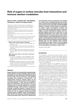 Role of sugars in surface microbe&ndash;host interactions and immune