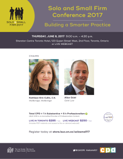 Solo and Small Firm Conference 2017 - LSUC Store