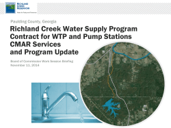 Raw Water Pipeline Design / Build RFP