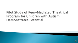 Theatre as Therapy for Children with Autism Spectrum
