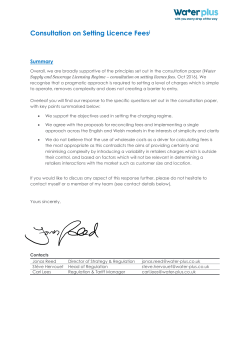Consultation on Setting Licence Feesi