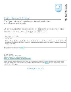 A probabilistic calibration of climate sensitivity and terrestrial carbon