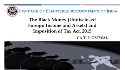 The Black Money (Undisclosed Foreign Income and Assets)
