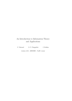 An Introduction to Information Theory and Applications