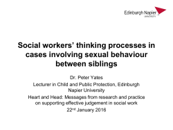 Social workers` thinking processes in cases involving sexual
