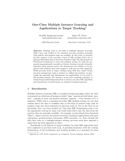 One-Class Multiple Instance Learning and Applications to Target