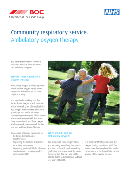Ambulatory Oxygen Therapy