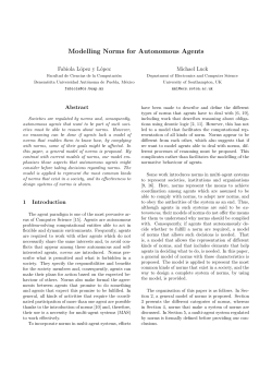 Modelling Norms for Autonomous Agents
