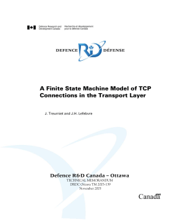 A Finite State Machine Model of TCP Connections in the Transport