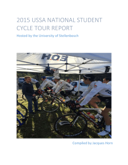 2015 USSA National Student Cycle tour Report