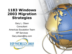 (forest and domain) to Windows 2003