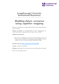 Building future scenarios using cognitive mapping