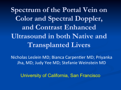 Spectrum of the Portal Vein on Color and Spectral Doppler, and