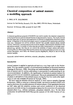 Chemical composition of animal manure - Wageningen UR E