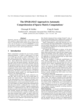 The SPARAMAT Approach to Automatic Comprehension of Sparse