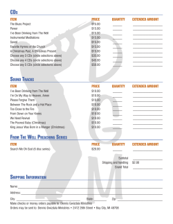 ITEM PRICE QUANTITY EXTENDED AMOUNT SOUND TRACKS