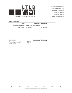MR 1.1 EXAMPLE item FRAMING BACKOUT FRAMING PACKAGE