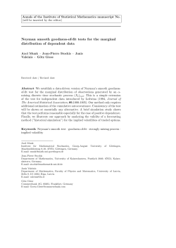 Neyman smooth goodness-of-fit tests for the marginal distribution of