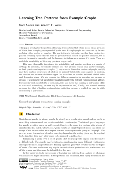 Learning Tree Patterns from Example Graphs - DROPS