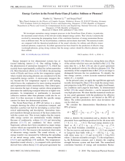 Energy Carriers in the Fermi-Pasta-Ulam Lattice: Solitons or Phonons?