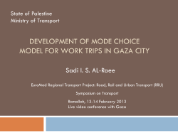 Development of mode choice model for work trips in Gaza city