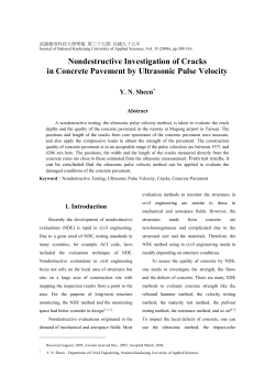 Nondestructive Investigation of Cracks in Concrete Pavement by