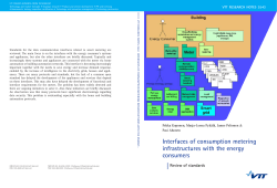 . Interfaces of consumption metering infrastructures with the energy