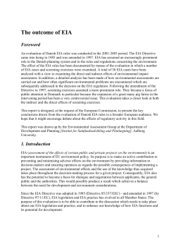 The Outcome of EIA - European Commission