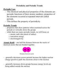 Periodic Trends