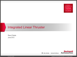 Integrated Linear Thruster - CED Nebraska Solution Consultant