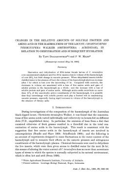 changes in the relative amounts of soluble protein and amino acid in