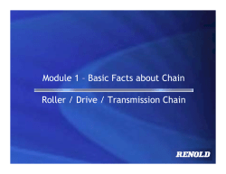 Module 1 &ndash; Basic Facts about Chain Roller / Drive / Transmission