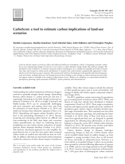CarboScen: a tool to estimate carbon implications of land