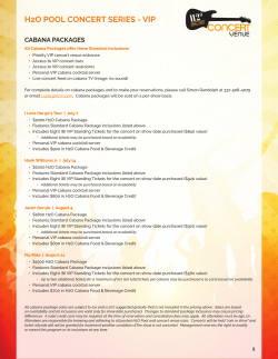 h2o pool concert series - vip