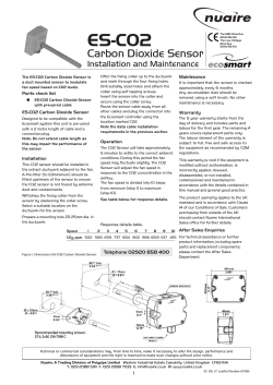 ES-CO2 Carbon Dioxide Sensor Installation and