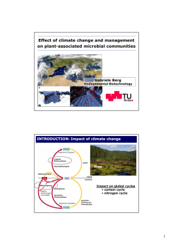 Effect of climate change and management on plant