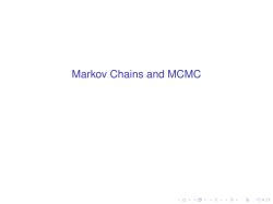 Markov Chains and MCMC