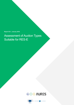 Assessment of Auction Types Suitable for RES-E
