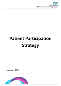 Patient Participation Strategy