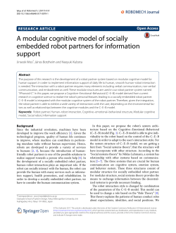 A modular cognitive model of socially
