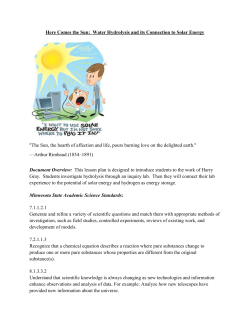 Harry.Gray. Splitting of Water and Solar Energy Connection